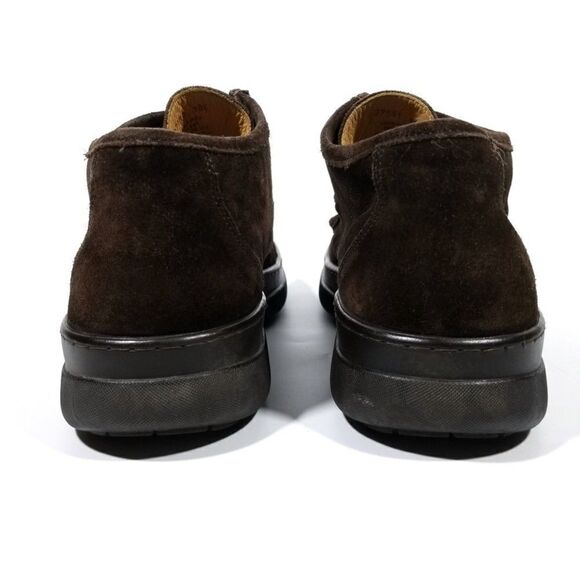 J CREW English Dark Brown Suede Leather Moc Toe Low Top Lace Up Boots Mens 10.5 main image 4